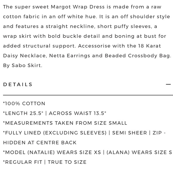 SOLD Sabo Skirt | Margot Wrap Dress Puff Sleeve XS - Picture 6 of 8